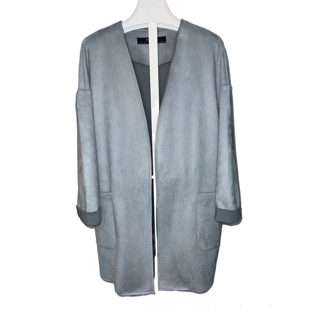 Zara light gray Suede coat